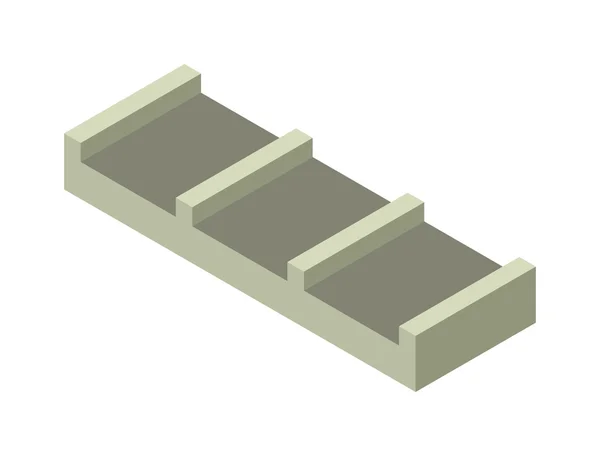 Isometrische afbeelding van de vector van het gebouw — Stockvector