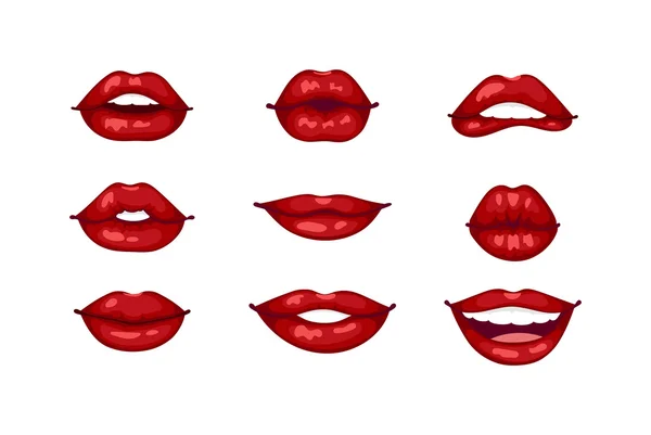 Kadın dudakları izole vektör illüstrasyon. — Stok Vektör