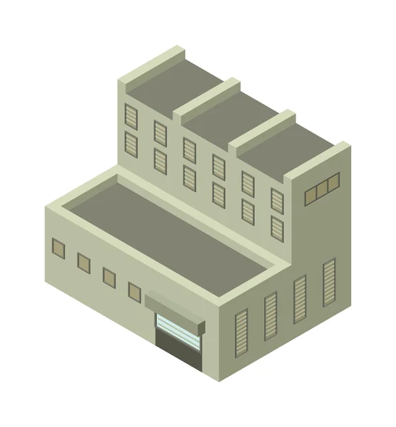 Illustration vectorielle isométrique du bâtiment — Image vectorielle