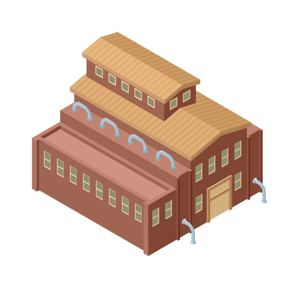 Isometric building vector illustration — Stock Vector