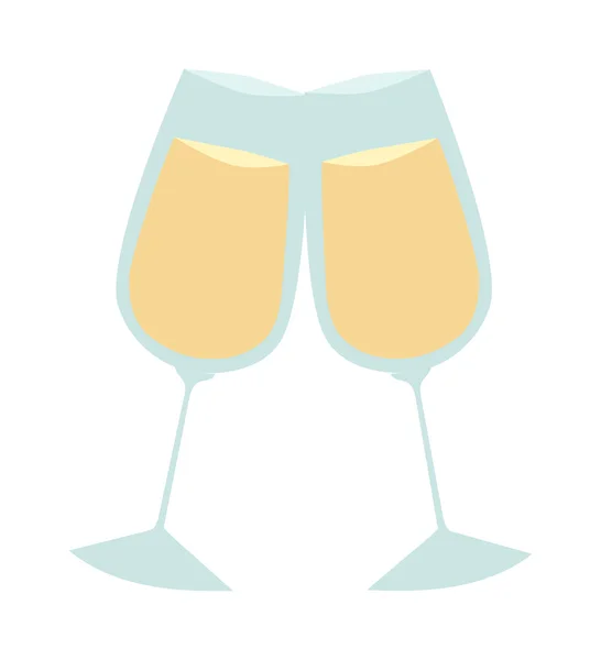 Champagne glas vektor illustration. — Stock vektor