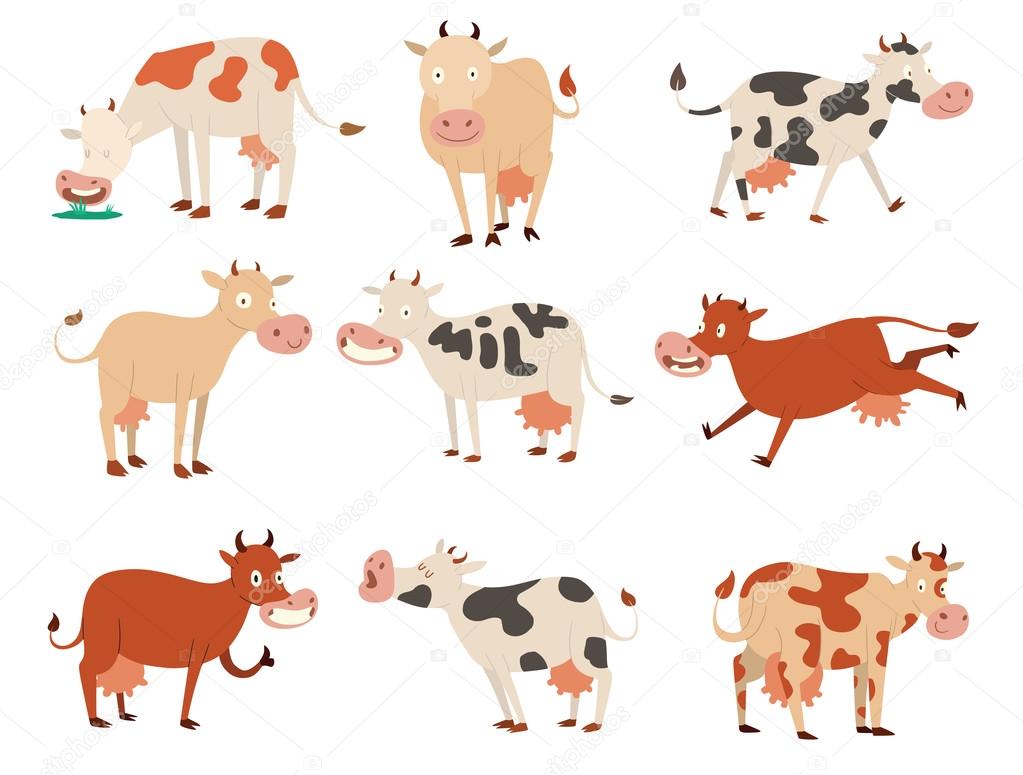 Cartoon cow characters Stock Vector Image by ©adekvat #118073238
