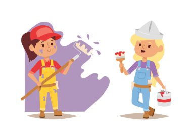 İnşaatçılar çocuk vektör