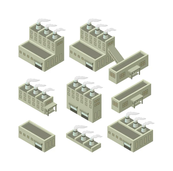 Ilustración vectorial edificio isométrico — Vector de stock