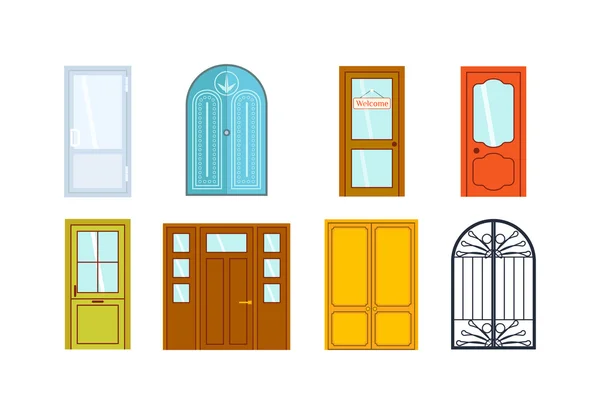 Puertas aisladas vector ilustración . — Archivo Imágenes Vectoriales