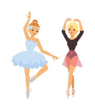 Balerin dansçı vektör kız