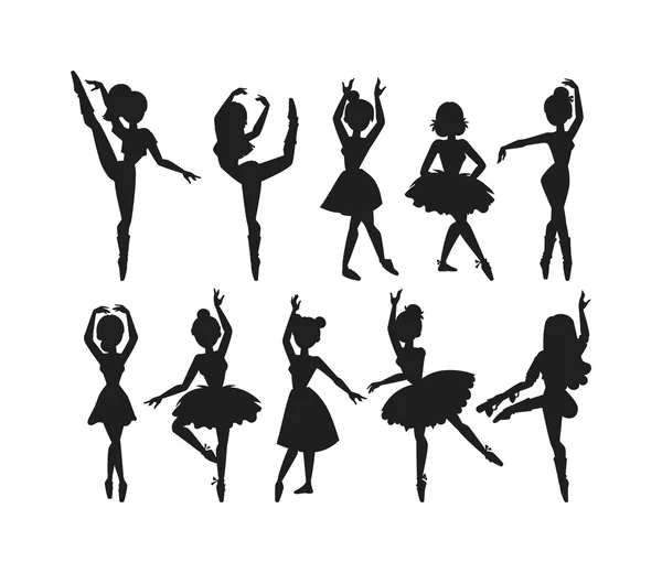 Balerína tanečnice vektor girl — Stockový vektor