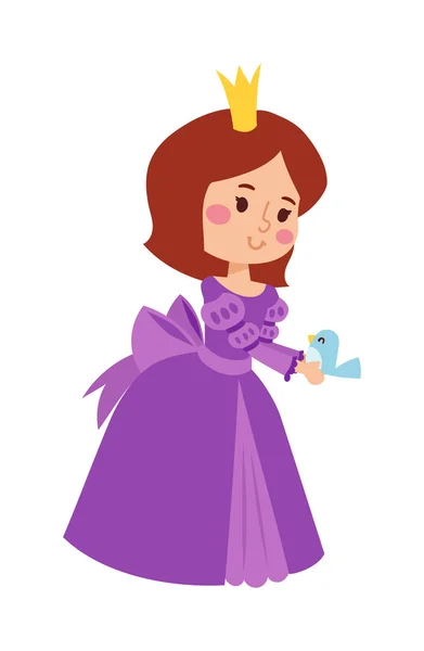 Princesse caractère vectoriel isolé — Image vectorielle