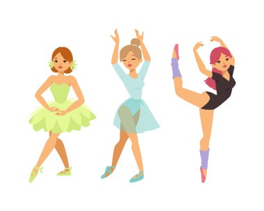 Balerin dansçı vektör kız