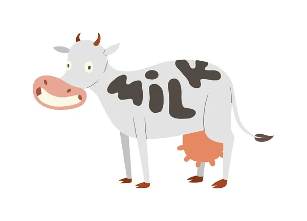 Cartoon cow character isolated — Stock Vector