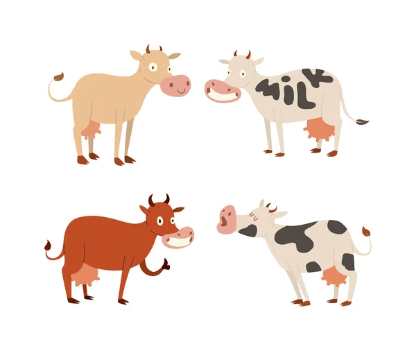 Cartoon cow characters — Stock Vector