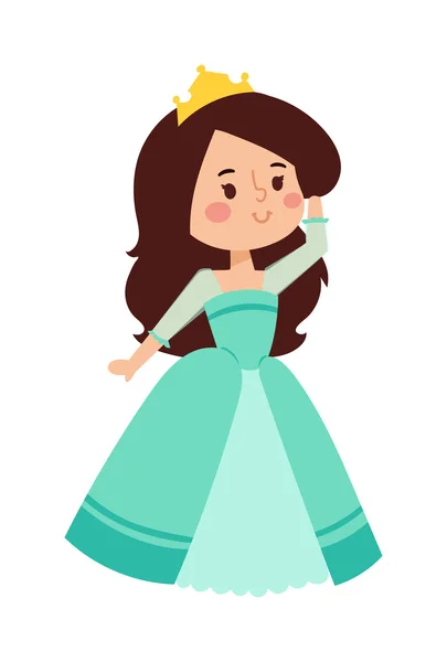 Princesa vector carácter aislado — Vector de stock