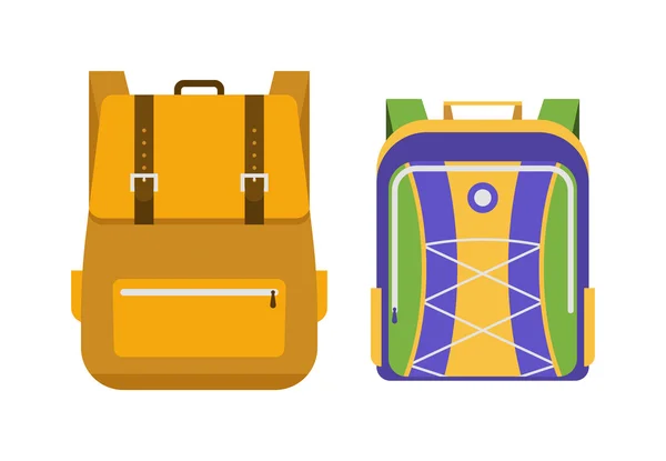 İzole okul çantaları vektör — Stok Vektör