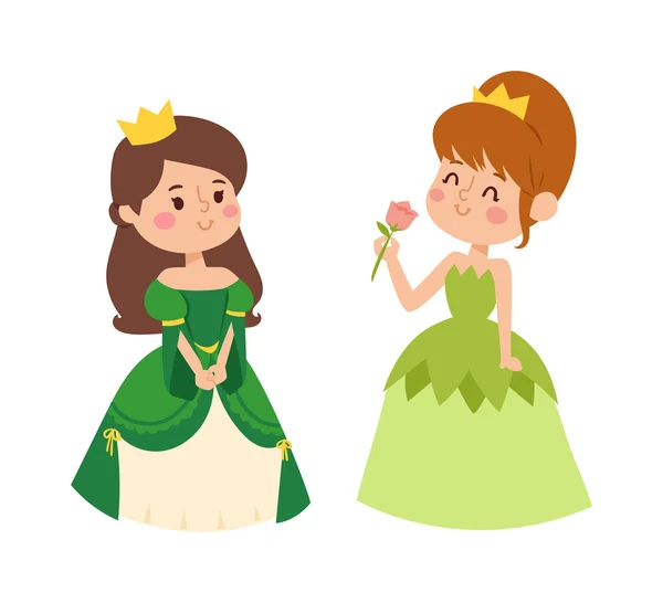 Prinses vector set. — Stockvector