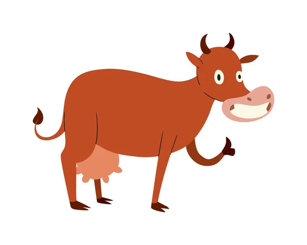 Cartoon cow character isolated
