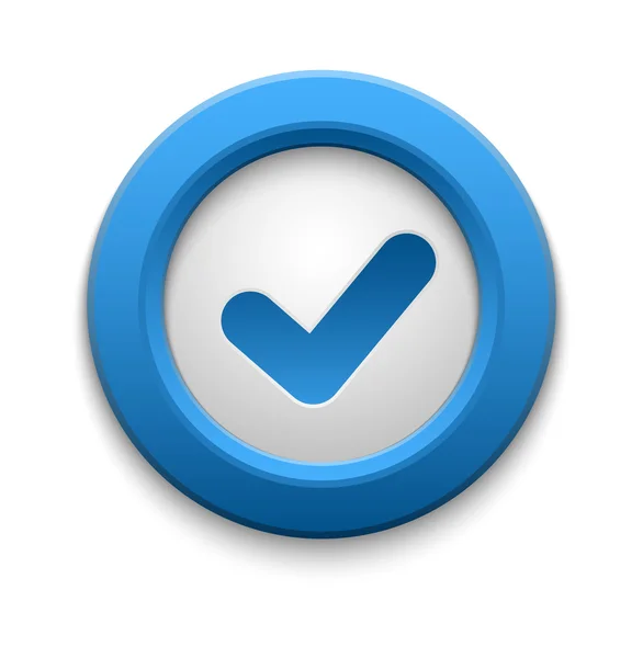 Comprobar botón icono — Vector de stock