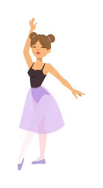 Ballerina danseres vector meisje — Stockvector