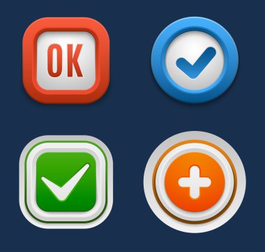 Web düğmeleri kümesi vektör.