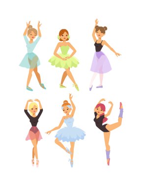 Balerin dansçı vektör kız
