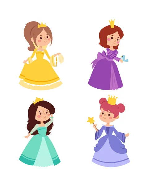 Ensemble vectoriel princesse . — Image vectorielle