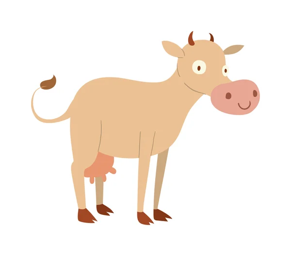 Caricatura vaca lechera carácter — Vector de stock