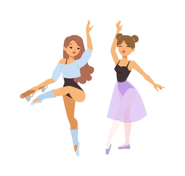 Ballerina danseres vector meisje — Stockvector