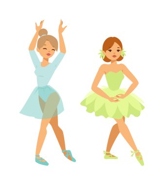 Balerin dansçı vektör kız