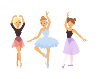 Balerin dansçı vektör kız