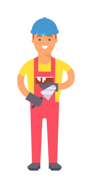 Cartoon worker character illustration. — Stock Vector