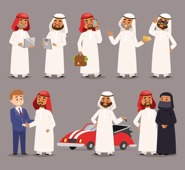Prince arabe homme illustration vectorielle . — Image vectorielle