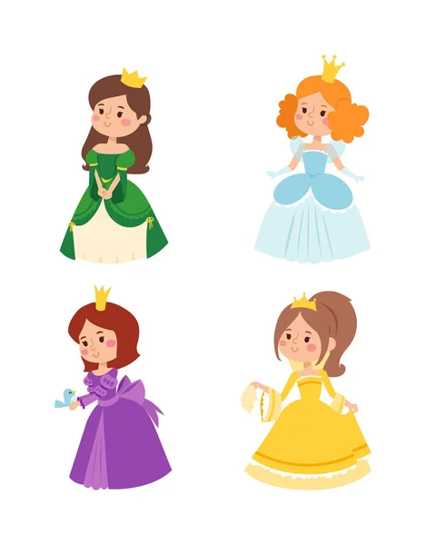 Ensemble vectoriel princesse . — Image vectorielle
