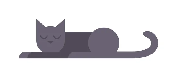 Мультфильм "Черная кошка" — стоковый вектор