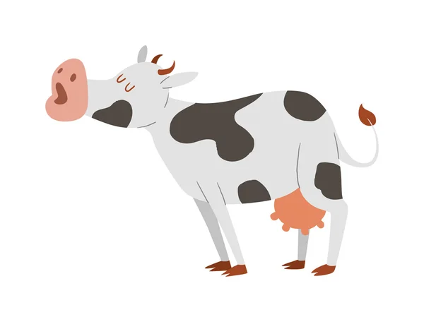 Caráter de vaca dos desenhos animados isolado — Vetor de Stock