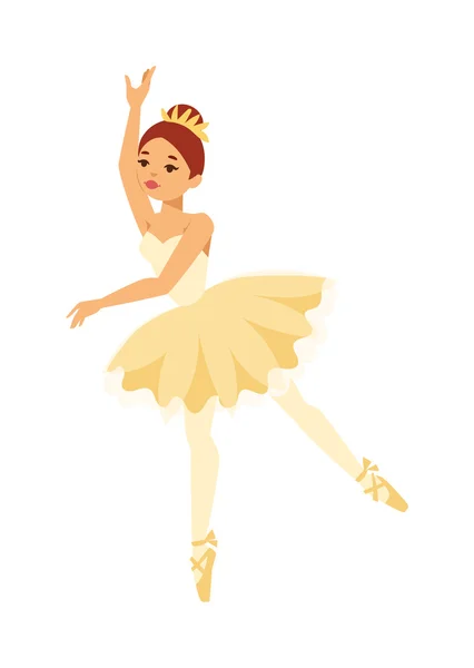 Bailarina bailarina vector chica — Vector de stock