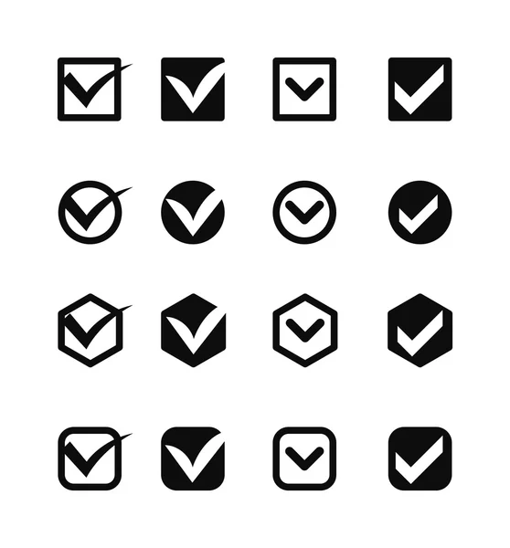 Controleer de knoop van het pictogram van de stemming — Stockvector