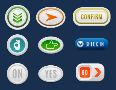 Web düğmeleri kümesi vektör.