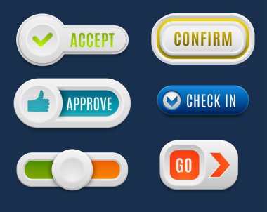 Web düğmeleri kümesi vektör.