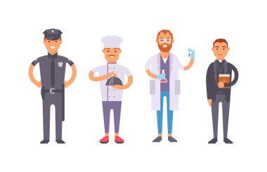 İnsanlar meslek kümesi vektör.