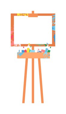 Şövale sanat kurulu vektör