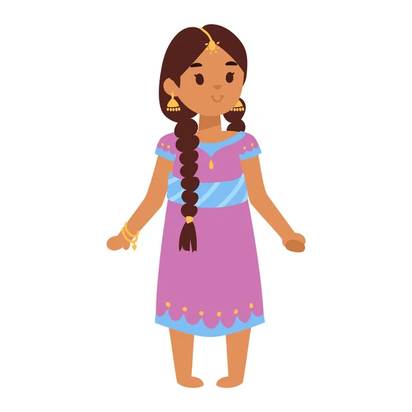 Vector εικονογράφηση ινδική κορίτσι — Διανυσματικό Αρχείο