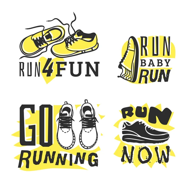 Vecteur de motivation sport Run — Image vectorielle