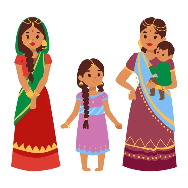 Illustrazione vettoriale popolo indiano — Vettoriale Stock