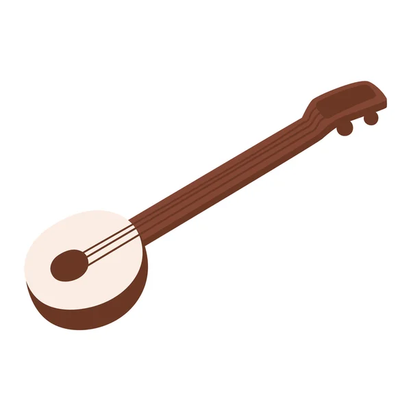 Banjo guitarra vector ilustración . — Vector de stock