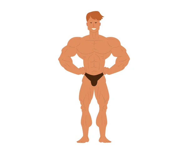 Gym fitness bodybuilder homme — Image vectorielle