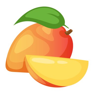 Mango meyve vektör çizim.