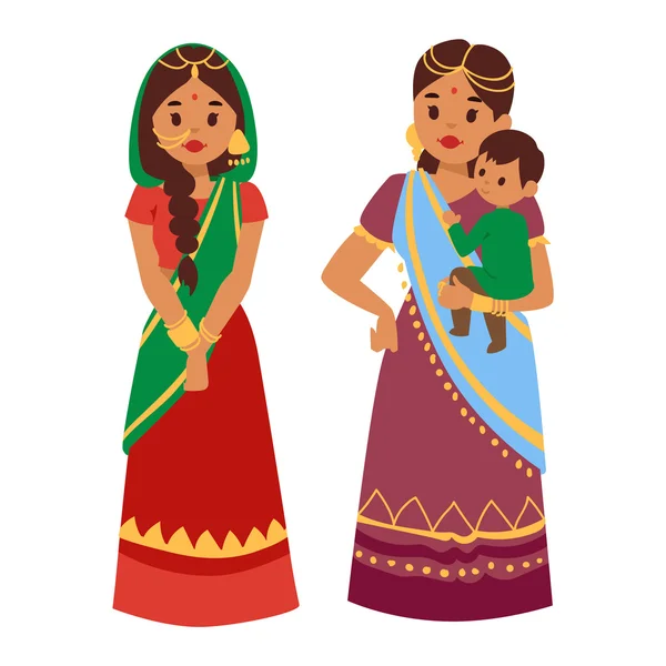 Ilustración vectorial gente india — Vector de stock