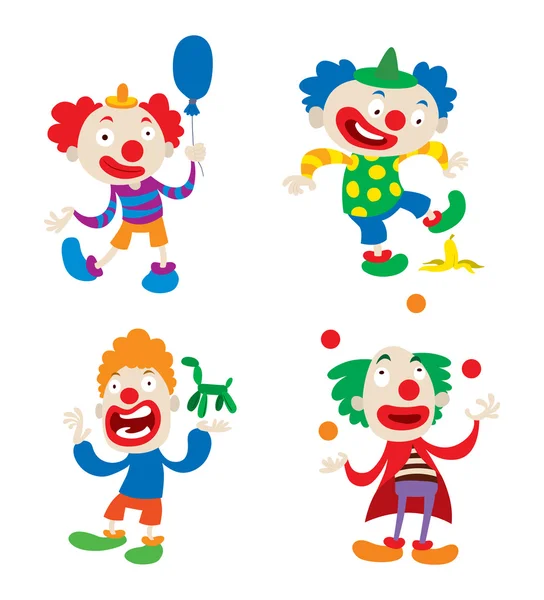 Palyaço karakteri vektör karikatür çizimler