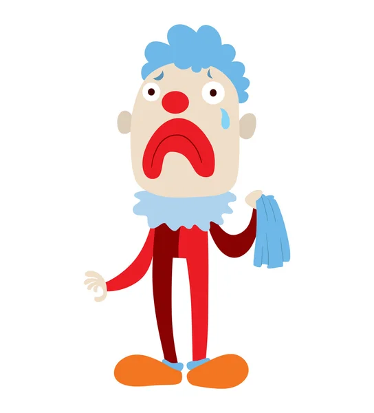 Clown personaggio vettore cartone animato — Vettoriale Stock