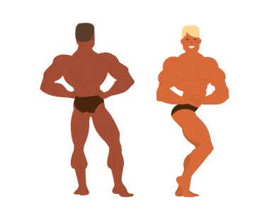 Spor salonu fitness vücut geliştirmeci adam