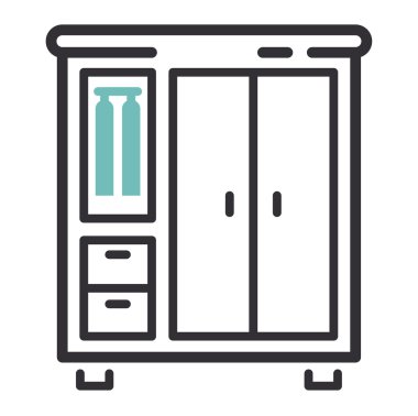 mobilya ikonu vektör illüstrasyonu